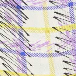 Burberry Multicolor Check Print Silk Bandeau Scarf