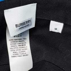 Pre Owned Burberry Cotton Checked Bucket Hat M
