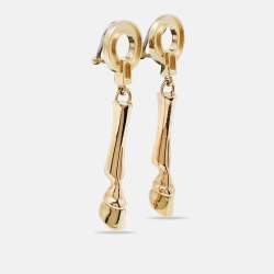 Burberry Two-Tone Horse Hoof Clip On Earrings