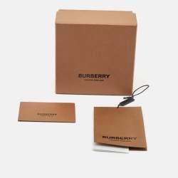 Pre Owned Burberry Crystal And Doll's Head Silver Tone Earrings