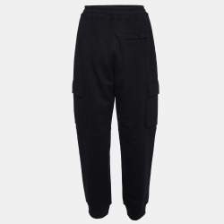 Pre Owned Burberry Black Cotton Knit Joggers L