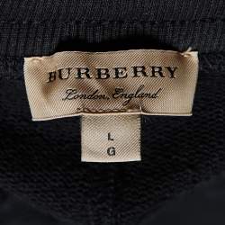 Pre Owned Burberry Black Cotton Knit Joggers L