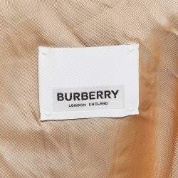Pre Owned Burberry Beige Wool Blend Trousers S