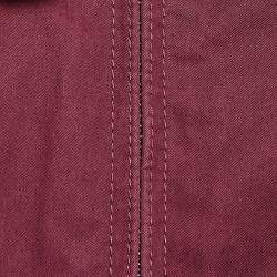 Burberry Brit Burgundy Cotton Zip Front Jacket L