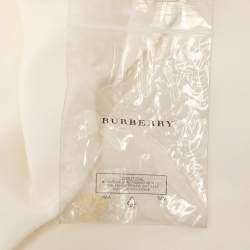 Pre Owned Burberry Cream Silk Neck Tie Long Sleeves Top S
