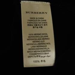 Pre Owned Burberry Black Wool Knit Button Front Cardigan M