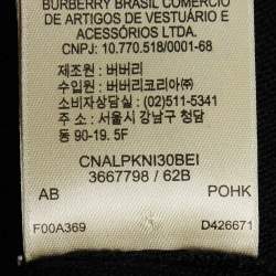 Pre Owned Burberry Black Wool Knit Button Front Cardigan M