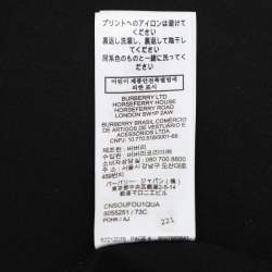 Pre Owned Burberry Black Cotton Logo Print T-Shirt M