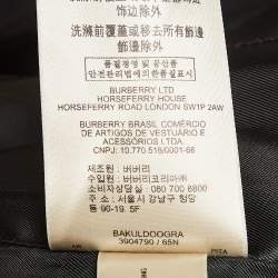 Burberry Black Wool Badge Detail Trench Coat XXS