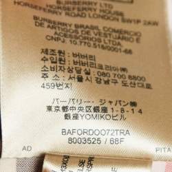 Pre Owned Burberry Pink Gabardine Double Breasted Trench Coat S