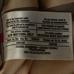 Pre Owned Burberry London Black Synthetic Fur Collar Trench Coat S