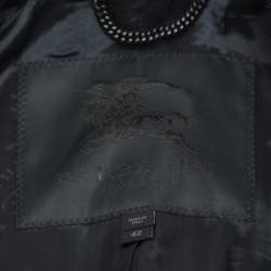 Burberry Prorsum Navy Blue Alpaca Wool Wait Belt Coat M