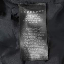 Burberry Prorsum Navy Blue Alpaca Wool Wait Belt Coat M