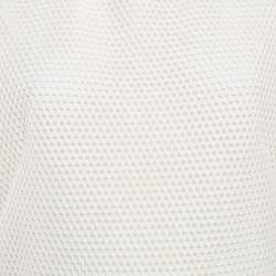 Pre Owned Burberry White Mesh Flared Sleeveless Short Dress L