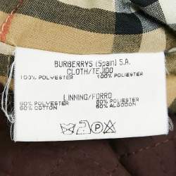 Pre Owned Burberry Vintage Burgundy Quilted Jacket M
