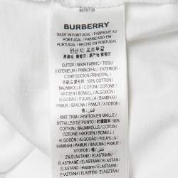 Pre Owned Burberry Logo Print Cotton Oversized T-Shirt S