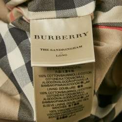 Pre Owned Burberry Beige Gabardine Cotton Belted Trench Coat XXS