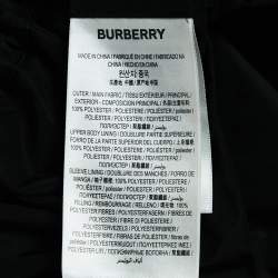 Pre Owned Burberry London Black Synthetic Adjustable Waist Mid-Length Coat S