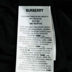 Pre Owned Burberry London Black Synthetic Adjustable Waist Mid-Length Coat S