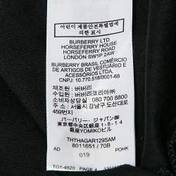 Pre Owned Burberry Black Logo Print Cotton Jersey Crew Neck T-Shirt S