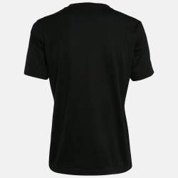 Pre Owned Burberry Black Logo Print Cotton Jersey Crew Neck T-Shirt S