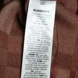 مملوكة مسبقًا Burberry Beige Plaid Jersey Short Sleeve Polo T-Shirt XS