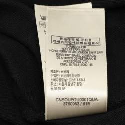 Pre Owned Burberry Black Cotton Long Sleeve Top M