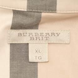 Burberry Beige Nova Check Cotton Shirt XL