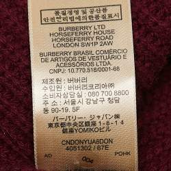 Pre Owned Burberry Burgundy Rib Knit Shawl Collar Cardigan XL
