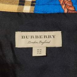 Pre Owned Burberry Multicolor Archive Print Silk Neck Tie Shirt S