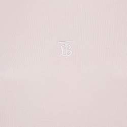 Pre Owned Burberry Pink TB Embroidered Cotton Crew Neck T-Shirt M