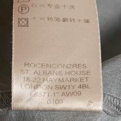 Pre Owned Burberry Grey Cotton Blend Pleated Shirt L