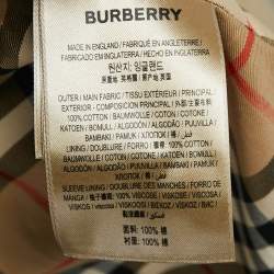 مملوكة مسبقًا Burberry Beige Gabardine Cotton Double Breasted Trench Coat M