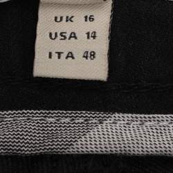 Burberry Black Stretch Cotton Blend Flared Pants L