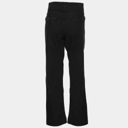 Burberry Black Stretch Cotton Blend Flared Pants L