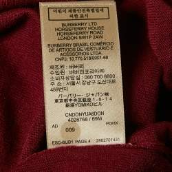 Burberry Red Merino Wool Elbow Patch Detail Sweater S