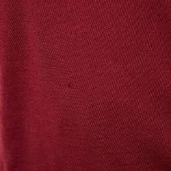 Burberry Red Merino Wool Elbow Patch Detail Sweater S