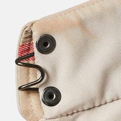 Pre Owned Burberry Grey Cotton Blend Double Breasted Short Trench Coat XS