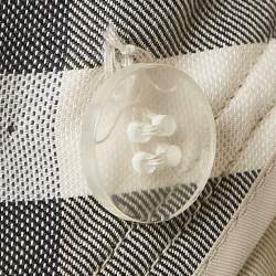 Pre Owned Burberry Beige Cotton Double Breasted Mini Skirt S