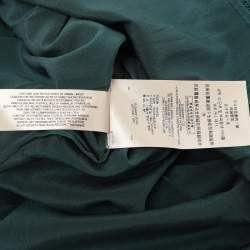 Pre Owned Burberry Green Lace Strapless Dress M