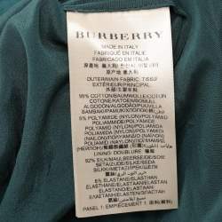 Pre Owned Burberry Green Lace Strapless Dress M