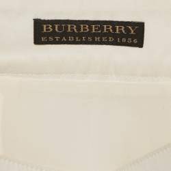 Burberry Off-White Cotton Knee-Length Skirt M