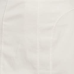 Burberry Off-White Cotton Knee-Length Skirt M