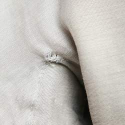 مملوكة مسبقًا Burberry Grey Cotton Blend Ostrich Feather Fringed Short Dress S