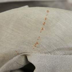 مملوكة مسبقًا Burberry Grey Cotton Blend Ostrich Feather Fringed Short Dress S