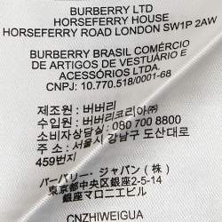Burberry Blue/White Gingham Cotton High Waist Shorts XS