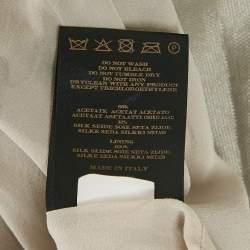 Burberry Grey Silk Blend Ruffle Detail Belted Coat S