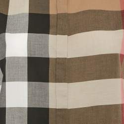 مملوكة مسبقًا Burberry Brown Tartan Check Cotton Button Front Shirt M