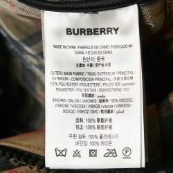 مملوكة مسبقًا Burberry Brown Tartan Check Tulle Zip-Up Parka Coat M