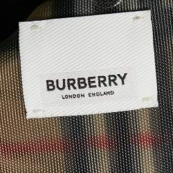 مملوكة مسبقًا Burberry Brown Tartan Check Tulle Zip-Up Parka Coat M